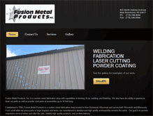 Tablet Screenshot of fusionmetalproducts.net